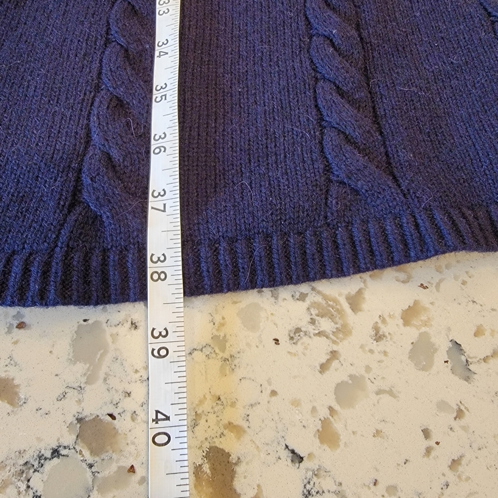 Boden Cynthia Navy Blue Cable Knit Sweater Long Sleeve Dress Size 12 - Picture 7 of 9